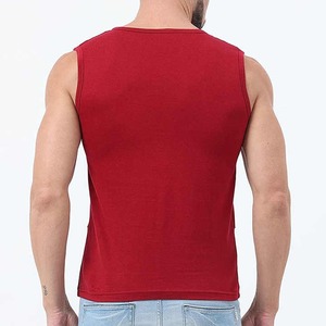 Camiseta sin mangas de gimnasio para hombre, ropa de entrenamiento de Fitness de Color sólido transpirable con logotipo personalizado, camisetas atléticas informales hechas de tela de punto de LICRA - Product Image 3
