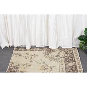 Alfombra de lana turca Vintage de 19x34 pies, diseño de retazos beige y marrón, técnica de tejido plano para decoración para sala de estar, 4m de ancho - Product Image 2