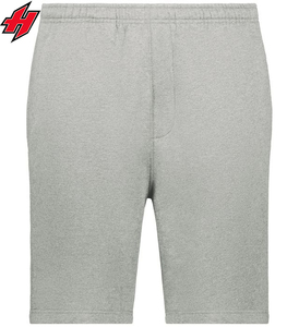 Shorts de sport décontractés surdimensionnés en molleton uni personnalisés avec logo brodé pour hommes - Product Image 2