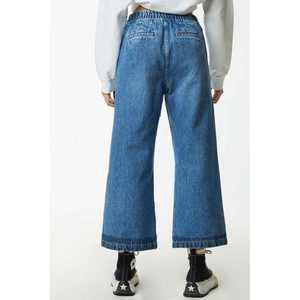 Jeans de Mujer de Cintura Alta, Corte Recto y Ajustado, 100% Algodón, Estilo Vintage, Cierre de Cremallera, Casual, Denim, OEM, Venta al Por Mayor - Product Image 2