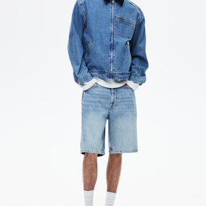 Streetgrace short en jean personnalisé pour hommes coupe estivale vêtements OEM en tissu de coton respirant avec marque privée et logo imprimé - Product Image 4