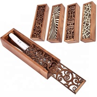 Boîte à thé artisanale en teck poli de qualité supérieure, style européen, écologique, pour la maison, rangement de vaisselle, antique, art indien exotique