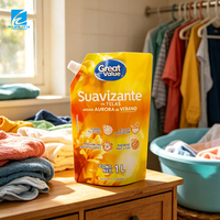 Sachet souple personnalisé avec logo pour savon liquide et détergent lessive, anti-fuite, en feuille d'aluminium laminée, recharge en gros, usage personnel