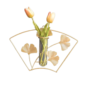 แจกันดอกไม้หลอดแก้วไฮโดรโปนิกส์ดีไซน์แบบมินิมอลใช้ในงานแต่งงานขาตั้งโลหะแจกันพืชหรูหราสำหรับบ้าน - Product Image 4