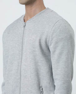 Venta al por mayor de chándal ajustado con cremallera completa para hombre con logotipo personalizado sudadera de gimnasio para hombre entrenamiento 2 piezas chándales de algodón transpirable - Product Image 2