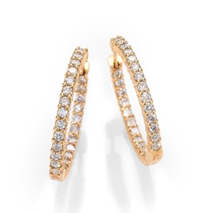 14k Rose Gold Luxury Trendy 925 Sterling <b>Silver</b> VVS Moissanite Diamond Drop <b>Earrings</b> <b>for</b> <b>Women</b> IGI Certified - Product Image 3