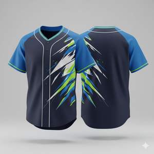 Maillots de baseball imprimés professionnels avec logo personnalisé Nom Numéro - 100% polyester Respirant et à séchage rapide pour les équipes - Product Image 5