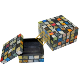 Cajas decorativas de joyería para collar único, caja para fregona, hueso de cuerno de alta calidad, logotipo personalizado impreso de lujo, embalaje de almacenamiento de joyería - Product Image 2