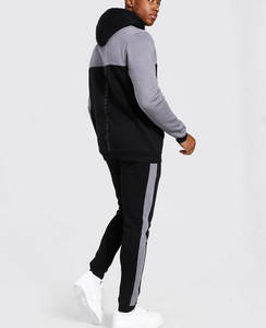 Costume de jogging surdimensionné en coton personnalisé OEM multi-poches, survêtement en coton respirant évasé pour hommes - Product Image 4