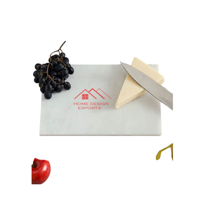 Planche à découper rectangulaire en bois et marbre de luxe, design moderne, grande taille, fabriquée à la main - Product Image 1