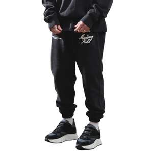 100% algodón Fleece Heavyweight Relaxed Fit Jogger Pants Time Flies Black Screen Print Zip Pocket Casual Streetwear Style - Product Image 5