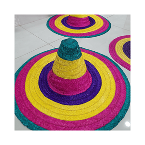 Sombrero mexicano de paja premium tejido, material: paja natural; uso: venta al por menor de disfraces; origen: taller de Vietnam - Product Image 3