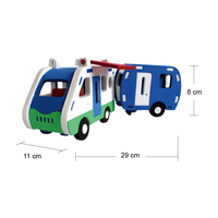 Puzzle 3D de camping-car en mousse EVA, modèle de véhicule de camping à construire soi-même, ensemble de bricolage éducatif pour enfants