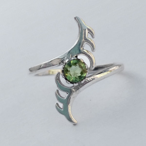 Anillo de piedras preciosas de Peridoto, joyería de plata de ley 925, venta al por mayor, anillos de plata fina para mujeres y niñas, lo mejor para cumpleaños o fiesta - Product Image 3