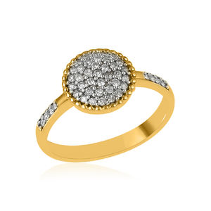 Anillo de estilo Vintage de Plata de Ley 925 de lujo, piedra preciosa de circón blanco, chapado en oro para bodas, fiestas, aniversarios, compromisos - Product Image 1