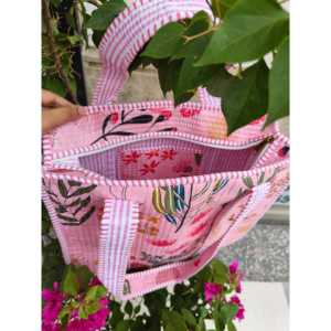 Sac fourre-tout en toile Peppy Bohemian avec doublure en polyester, fermeture éclair, petite taille, portable, résistant à l'eau, pour toutes les saisons - Product Image 2