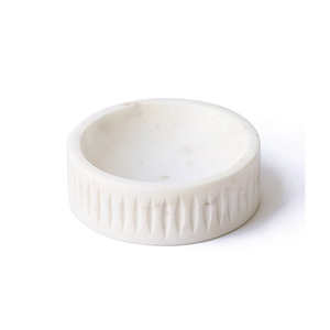 Bol en marbre blanc de qualité supérieure Bol en pierre décoratif polyvalent pour le bureau à domicile et les paramètres de spa en vente maintenant - Product Image 5