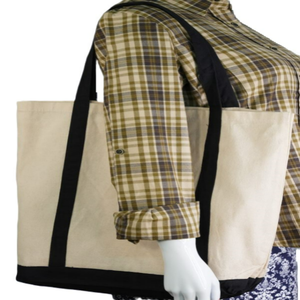 Sacs de courses en coton biologique écologiques pour femmes avec logo personnalisé de qualité supérieure Fermeture à glissière et bouton Sacs promotionnels - Product Image 4