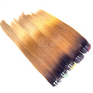 Bonne qualité Soyeux Droit Faire des paquets de couleur Ombre à partir d'extensions de cheveux humains vietnamiens Pas d'emmêlement Pas de perte - Product Image 4