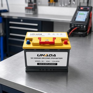 <span class=keywords><strong>แบตเตอรี่</strong></span>สตาร์ท-สต็อป UNADA H6 12V โซเดียม-ไอออน 45Ah CCA800 AGM H6 <span class=keywords><strong>แบตเตอรี่</strong></span><span class=keywords><strong>รถยนต์</strong></span>ทดแทน -40 ถึง 80 องศาเซลเซียส รับประกัน 3 ปี - Product Image 1
