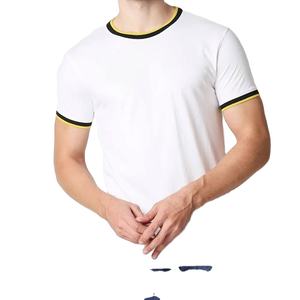 Camiseta Casual para Hombre, de Alta Calidad, Ligera, de Poliéster/Algodón, Anti-Pilling, Corte Holgado, con Logotipo Personalizado de Moda - Product Image 1