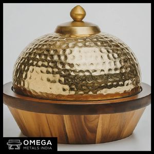 <b>Top</b> Trending Design Brass Finishing Casserole Dish for Arabic Kitchen High Quality Hot Pot - Product Image 3