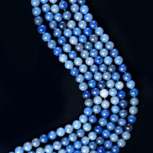 Aventurine bleue naturelle perles rondes lisses 4mm 6mm 8mm 10mm perles de pierres précieuses en vrac pour la fabrication de bijoux à partir de grossiste indien en vrac - Product Image 3