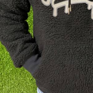 เสื้อฮู้ดแบบสวมหัวมีซิปโอเวอร์ไซส์ผ้าฝ้าย100% ผสมดีไซน์แบบหนัก - Product Image 6