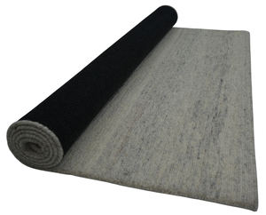 Alfombra Moderna Abstracta con Rayas Texturizadas, 100% Lana, Hecha a Mano, Ecológica, de Pelo Medio, Rectangular, Delgada, Beige Gris, Decoración del Hogar - Product Image 4