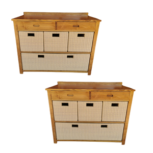 Armoire seau moderne pour meubles de salon Table d'appoint en bois massif Armoire de rangement avec 6 tiroirs directement en usine - Product Image 2