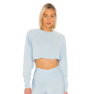 OEM 2025 personalizado Crop Top sudadera fabricación suave transpirable personalizado mujeres Crop Top sudadera para la venta - Product Image 4