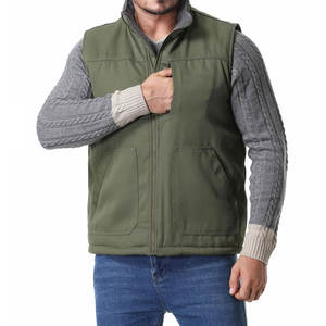 Gilet en toile pour homme, respirant, couleur unie, nouveau design 2026, vêtements d'hiver, grande taille, logo personnalisé, sans manches, gilet en toile pour homme - Product Image 2