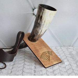 Auténtico Vaso Vikingo para Beber, Cuerno Natural, Estilo Medieval - Product Image 4