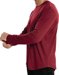 Crew Fitness Camiseta de manga larga de poliéster 100% para hombre Calidad superior Impreso digital Bordado fino Transpirable Secado rápido - Product Image 6