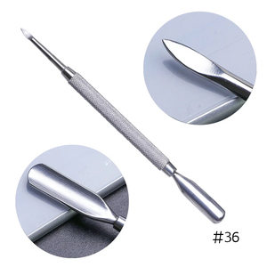 MORGANS INDUSTRIES Dual-End Stainless Steel Nail Cuticle Pusher <b>Tool</b> #36 Reusable Durable Manicure & <b>Pedicure</b> Instrument - Product Image 1
