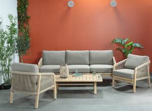 PRSF-RPS5 Modern Rope <b>Rattan</b> <b>Sofa</b> Set of 4 Durable <b>Outdoor</b> Furniture for Apartment Living Room Villa Hotel Dining Bedroom Use - Product Image 2