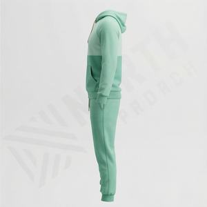 Ensemble de survêtement d'entraînement pour homme d'hiver, sweat à capuche à fermeture éclair à manches longues, ensemble de course, tissu respirant, logo personnalisé, polaire technique, couleur personnalisée - Product Image 3