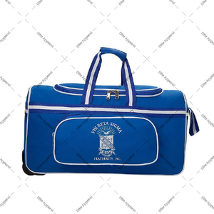 Sac de voyage à roulettes brodé de fraternité Phi Beta Sigma personnalisé Bagages à roulettes avec fierté de la fraternité - Product Image 1