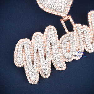 Moissanite Diamond Pendant Iced Out Diamond Pendant 925 Sterling High Quality Custom Hip Hop Pendant - Product Image 3