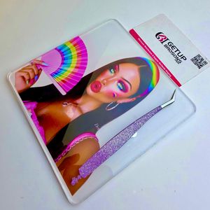 Herramienta de Belleza Magnética de Acrílico Sólido para Pestañas, Diseño Ecológico y Adorable, con Forma de Flor, Corazón y Mariposa, Personalizable - Product Image 5