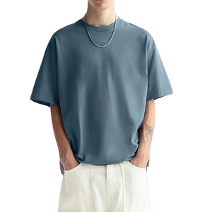 Camisetas Oversize de Algodón 100% Pesado para Hombre, Estilo Boxy, Lisas, en Blanco, para Streetwear, con Logotipo Personalizado, Venta al por Mayor OEM - Product Image 1