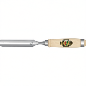 Couteau à gouger Ulm Style CHERRY avec 2 pinces en acier, largeur de coupe de 6 mm, manche en hêtre pour l'artisanat du bambou et du bois - Product Image 3