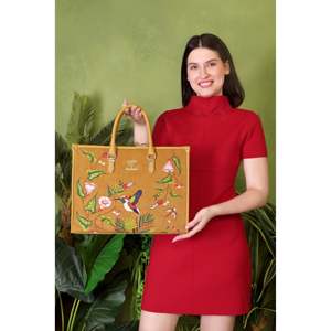Bolso Tote Bohemio Vegano Bordado Priglob Exim para Mujer, Hecho a Mano con Cierre de Broches, para Uso Diario, Gujarat, Todas las Temporadas - Product Image 2
