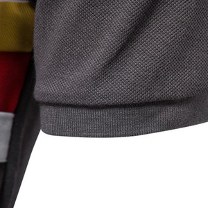 ลายปักโลโก้แบบกำหนดเองระบายอากาศได้ดีปกติผ้าผ้ายืดสีเทาสำหรับเสื้อมีกระดุมปกปิด - Product Image 5