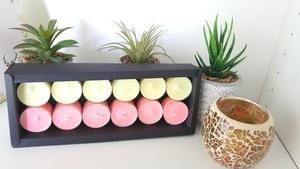 Bougie votive en cire d'abeille mosaïque colorée faite à la main, très parfumée, design moderne pour la décoration de table de fête Diwali et les mariages - Product Image 5