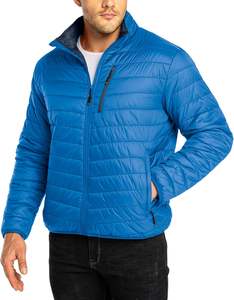 <b>Men's</b> Custom Satin Puffer Jacket Designer Winter Bubble <b>Padded</b> <b>Coat</b> Waterproof with Zipper Closure Short Length Outdoorwear - Product Image 4