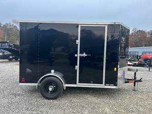 Nous vendons avec 1 an de garantie Achetez 2024 United Trailers 7x16 TA Remorque de transport fermée bleu électrique en vente Remorques de camion pas chères - Product Image 3