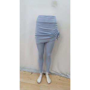 Falda Larga con Cintura Alta y Detalles Laterales para Mujer, 28593 - Azul - Product Image 4