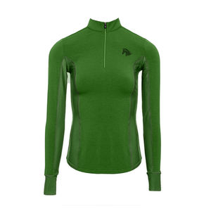 เสื้อขี่ม้าหลากสีเสื้อซับในระบายอากาศได้4ทางสีเขียวซิปครึ่งตัวสำหรับผู้หญิงเทรนด์ล่าสุด - Product Image 1