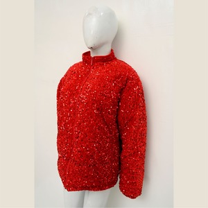 Veste en sequins unie pour femmes, mode d'hiver, tricotée, respirante, séchage rapide, brillante, scintillante, veste bomber de haute qualité - Product Image 4